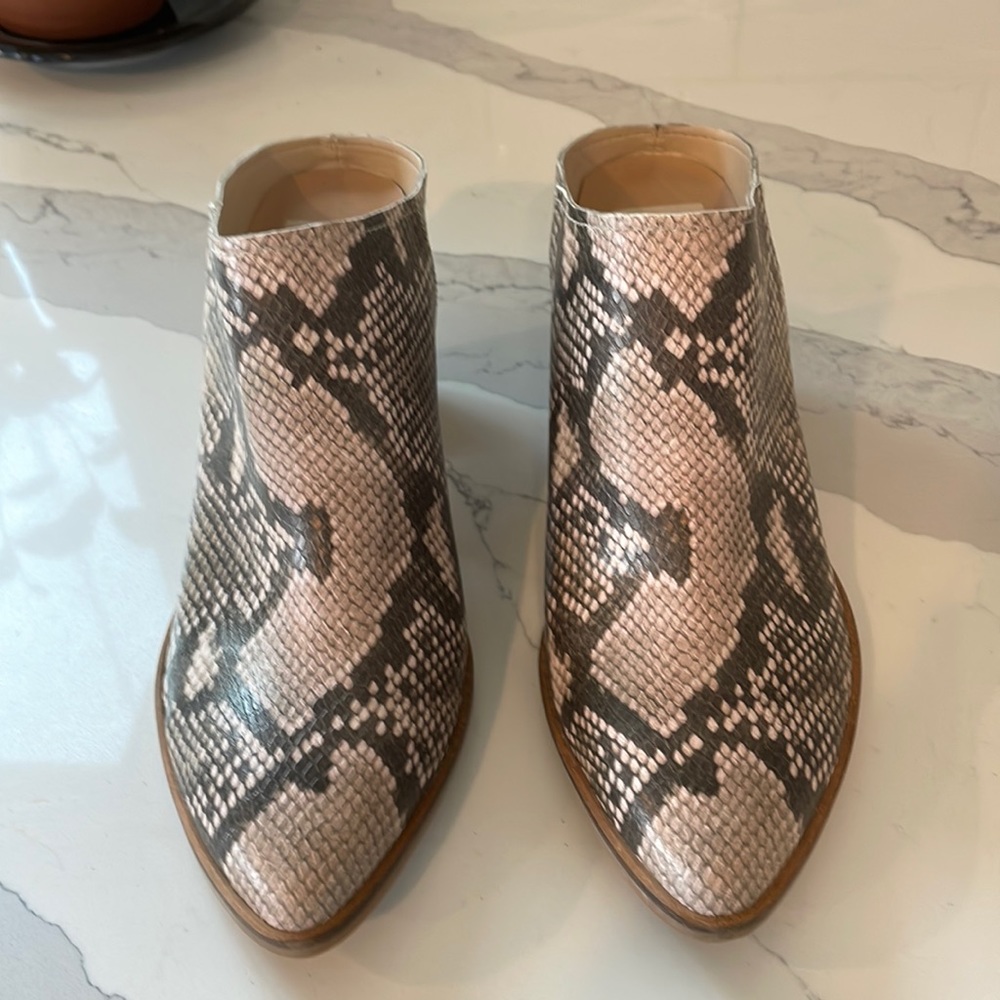 Dolce Vita Roya Snakeskin Mule Booties